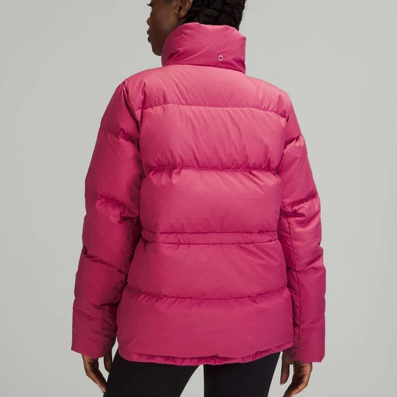 lululemon Wunder Puff Jacket Hooded Goose Down Coat Pink Lychee PLYC size 10 - Picture 2 of 14